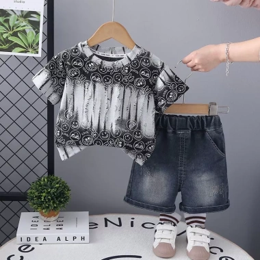 Bộ 2 Trang Phục Mùa Hè Bé Trai Mỏng Thời Trang Tay Ngắn và Quần Short - 330k 6