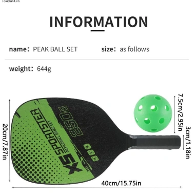 Bộ 2 vợt Pickleball siêu nhẹ kèm túi đựng 4 quả bóng chuyên nghiệp, tay cầm chắc, bền đẹp, giá 108k 3 Bộ 2 vợt Pickleball siêu nhẹ kèm túi đựng 4 quả bóng chuyên nghiệp, tay cầm chắc, bền đẹp, giá 108k 3
