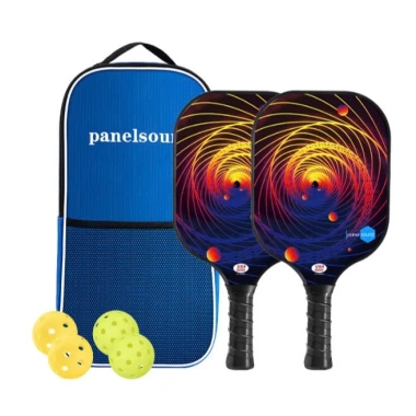 Bộ 2 vợt Pickleball xoáy đỏ sợi thủy tinh siêu nhẹ bền, kèm túi 4 bóng - 100.000 VND