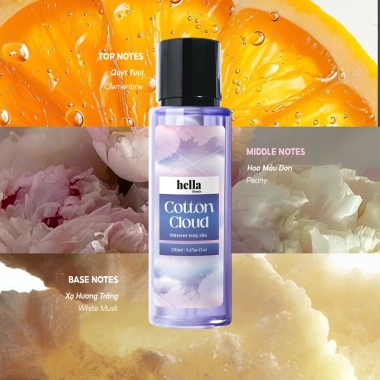 Bộ 2 xịt thơm body mist Hella Beauty 250ml – Lưu hương lâu, an toàn da nhạy cảm, không gây kích ứng, giá 208.200 VND