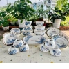 Bộ 20 Chi Tiết Sứ Simple Style Hoa Xanh Dương - Bát, Đĩa, Tô Cao Cấp, Giá 350k 3