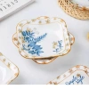 Bộ 20 Chi Tiết Sứ Simple Style Hoa Xanh Dương - Bát, Đĩa, Tô Cao Cấp, Giá 350k 5