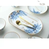 Bộ 20 Chi Tiết Sứ Simple Style Hoa Xanh Dương - Bát, Đĩa, Tô Cao Cấp, Giá 350k 6