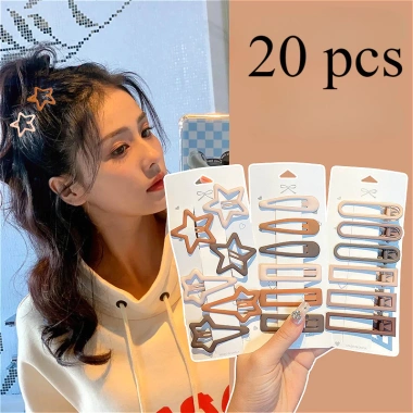 Bộ 20 Kẹp Tóc Dopamine Thời Trang Hàn Quốc Nữ - Bên Nổ, Kẹp Bb, Giá Ưu Đãi 25.740₫