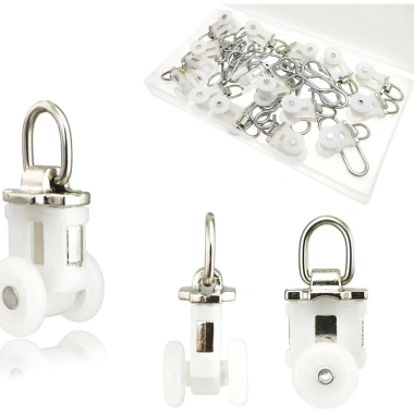 Bộ 20 Ròng Rọc + 20 S Bộ Móc Rèm Cửa, Theo Dõi Vòng Bi, Phụ Kiện XRQ8 - 61.469₫