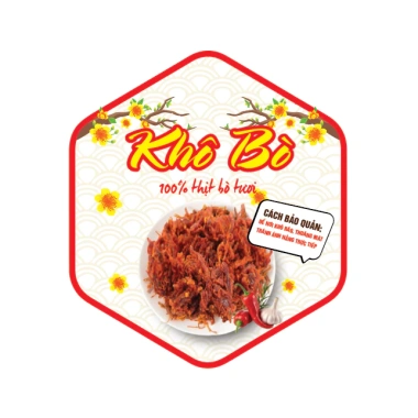 Bộ 20 tem nhãn dán khô bò, khô heo, khô gà, trâu gác bếp - Đầy đủ 4 loại, giá chỉ 29.000₫ 2