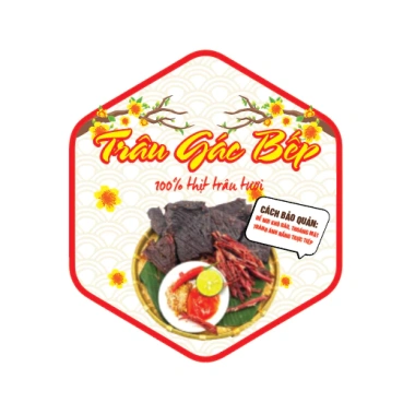 Bộ 20 tem nhãn dán khô bò, khô heo, khô gà, trâu gác bếp - Đầy đủ 4 loại, giá chỉ 29.000₫ 4