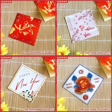 Bộ 20 tem sticker Tết 2.026 đỏ vàng - Dán trang trí quà, hộp, túi, chỉ 16.000₫ 4