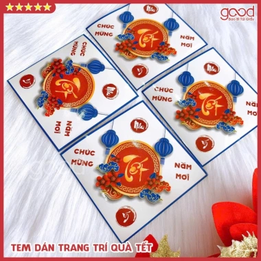 Bộ 20 tem sticker Tết 2.026 đỏ vàng - Dán trang trí quà, hộp, túi, chỉ 16.000₫ 7