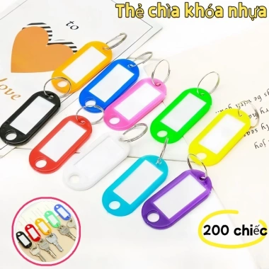 Bộ 200 Móc Khóa Đánh Dấu Chìa Khóa và Thẻ Ghi Nhớ - Tiện lợi, Giá Ưu Đãi 117k