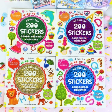 Bộ 200 Sticker phát triển trí thông minh, sáng tạo cho bé 2-8 tuổi - ndbooks