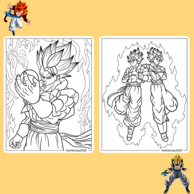 Bộ 20/10 tranh tô màu Dragon Ball Gogeta ngọc rồng, giấy A4 A5 70gsm, giá 13.100₫ 8 Bộ 20/10 tranh tô màu Dragon Ball Gogeta ngọc rồng, giấy A4 A5 70gsm, giá 13.100₫ 8