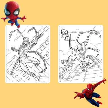 Bộ 20/10 tranh tô màu Spider-Man cho bé – giấy dày 160gsm A4 A5, giá ưu đãi 22.800₫