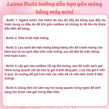 Bộ 24 móng tay LAVAA A463 đính đá đỏ xinh xắn, đầy đủ phụ kiện, giảm giá 36.950 VND