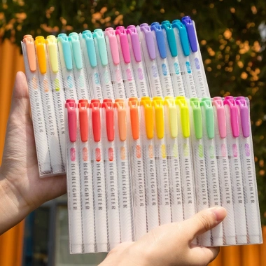 Bộ 25 Highlighter Hai Đầu Toàn Sắc Màu Kẹo Mềm - Bút Đánh Dấu Siêu Nổi Bật 117k 4