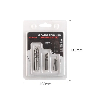 Bộ 25 mũi khoan thép xoắn 0,5-3,0mm - bền, cắt chính xác, giá ưu đãi 33.495₫