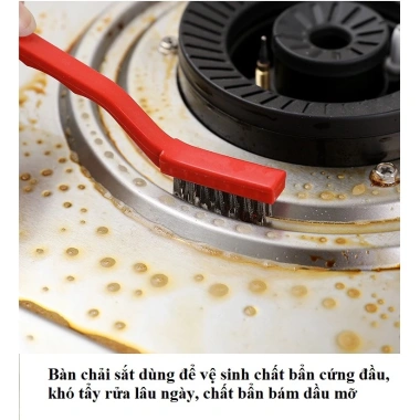 Bộ 3 Bàn Chải & Chổi Cọ Lông Kim Loại Cứng - Vệ Sinh Khe Hở Nhỏ, Bếp Gas, Góc Tường 4