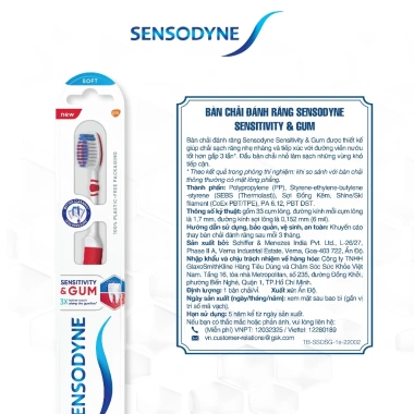 Bộ 3 Bàn chải SENSODYNE Sensitive & Gum lông mềm, bảo vệ nướu - 170.100₫