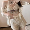Bộ 3 Bikini Bra Thổ Cẩm Len Móc Đính Hạt Hottrend - Giá 507.500 VND Thảo Chi, chất mềm 3