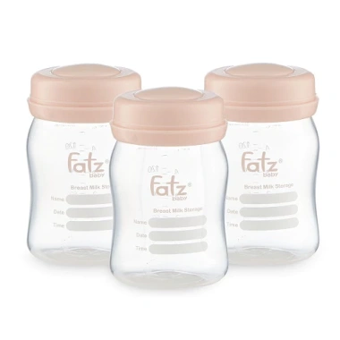 Bộ 3 Bình Trữ Sữa Fatz Cổ Rộng 150ml FB120N - Tương Thích Núm Ti & Máy Hút Lamkids, Giá Ưu Đãi 31.000 10