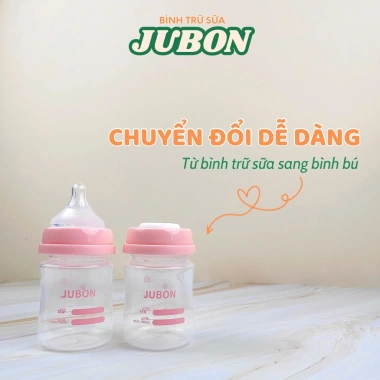 Bộ 3 bình trữ sữa Jubon 150ml cổ rộng nhựa PP không BPA an toàn cho bé - 35k