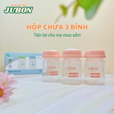 Bộ 3 bình trữ sữa Jubon 150ml cổ rộng nhựa PP không BPA an toàn cho bé - 35k