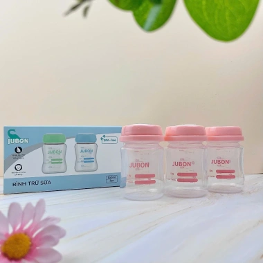 Bộ 3 bình trữ sữa Jubon 150ml cổ rộng nhựa PP không BPA an toàn cho bé - 35k