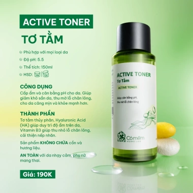 Bộ 3 bước chăm sóc da: sữa rửa mặt, toner, kem dưỡng tơ tằm, dưỡng ẩm da cỏ mềm 650k