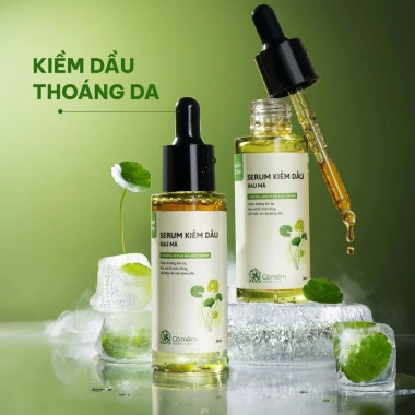 Bộ 3 bước da kiềm dầu rau má - sữa rửa mặt, serum, kem dưỡng ẩm - 790k 8