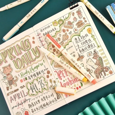 Bộ 3 bút brush Soft Calligraphy màu pastel – Đẹp cho sổ tay, Bullet Journal, chỉ 54.000₫ 8