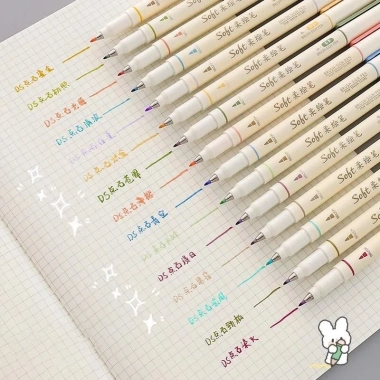 Bộ 3 Bút Lông Mềm Pastel Brush Pen - Viết Thư Pháp, Vẽ Manga, Highlight, Bullet Journal, Giá 48.000₫ 2