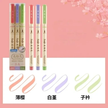 Bộ 3 Bút Lông Mềm Pastel Brush Pen - Viết Thư Pháp, Vẽ Manga, Highlight, Bullet Journal, Giá 48.000₫ 7