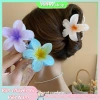 Bộ 3 Cái Kẹp Tóc Frangipani Hoa Ngôi Sao Đa Màu Mùa Hè - Cá Mập, Kẹp Móng Vuốt Hawaii