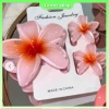 Bộ 3 Cái Kẹp Tóc Frangipani Hoa Ngôi Sao Đa Màu Mùa Hè - Cá Mập, Kẹp Móng Vuốt Hawaii 6