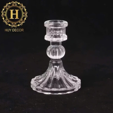 Bộ 3 Chân Nến, Cốc Nến & Đế Nến Thuỷ Tinh - Thiết Kế Sang Trọng, Giá chỉ 26.000 VND
