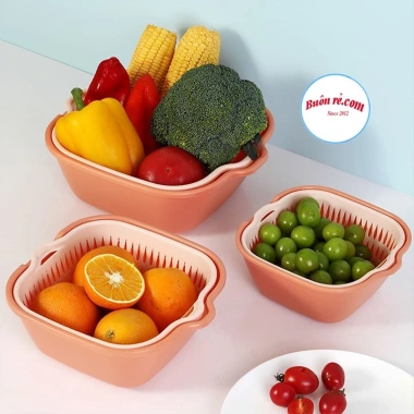 Bộ 3 chậu rổ 2 lớp HOKORI: thiết kế hiện đại, độ bền cao, tiết kiệm không gian, trồng cây indoor, giá ưu đãi 30.000đ