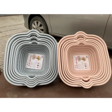 Bộ 3 chậu rổ 2 lớp HOKORI: thiết kế hiện đại, độ bền cao, tiết kiệm không gian, trồng cây indoor, giá ưu đãi 30.000đ
