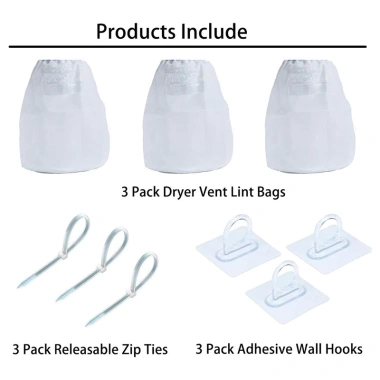Bộ 3 chiếc Máy Sấy Lỗ Thông Hơi Lint Catcher + Túi Lọc Bụi, Bẫy Bụi – Giá 145.532₫ 3