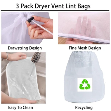 Bộ 3 chiếc Máy Sấy Lỗ Thông Hơi Lint Catcher + Túi Lọc Bụi, Bẫy Bụi – Giá 145.532₫ 8