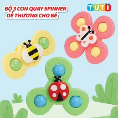 Bộ 3 con quay spinner dễ thương dính tường - an toàn cho bé, giảm giá 89k 5