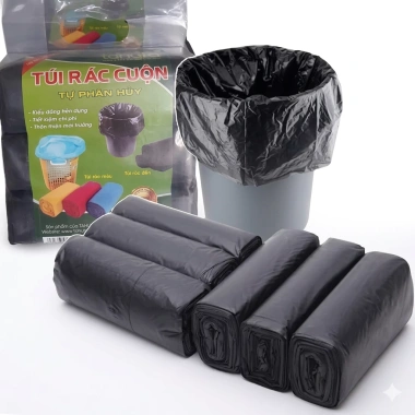 Bộ 3 Cuộn Túi Rác Tự Phân Hủy Sinh Học – Dày Dai, Dễ Xé, Thân Thiện Môi Trường