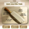 Bộ 3 Dao Chặt Thái Lọc DABETO Thép Trắng Kháng Gỉ - Cán Trúc Bền Bỉ, BH 1 Năm 2