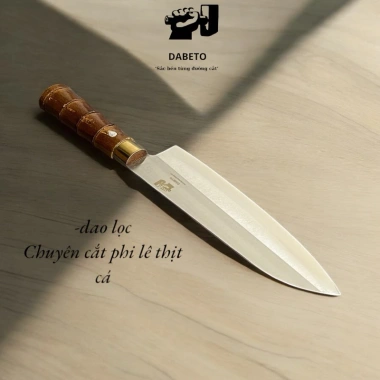 Bộ 3 Dao Chặt Thái Lọc DABETO Thép Trắng Kháng Gỉ - Cán Trúc Bền Bỉ, BH 1 Năm 5