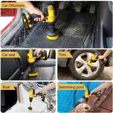 Bộ 3 đầu bàn chải đa năng gắn máy khoan - Vệ sinh nhà cửa nhanh, giá chỉ 56.900 VND, tiện lợi, bền bỉ