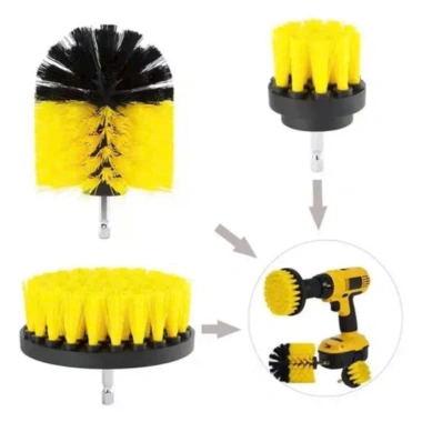 Bộ 3 đầu bàn chải đa năng gắn máy khoan - Vệ sinh nhà cửa nhanh, giá chỉ 56.900 VND, tiện lợi, bền bỉ