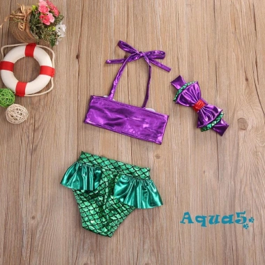 Bộ 3 Đồ Bơi Bikini Hai Mảnh Công Chúa Tiên Cá - Giá chỉ 127,440 VND cho Bé Gái 5