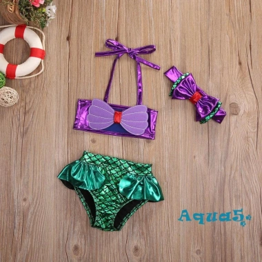 Bộ 3 Đồ Bơi Bikini Hai Mảnh Công Chúa Tiên Cá - Giá chỉ 127,440 VND cho Bé Gái 6