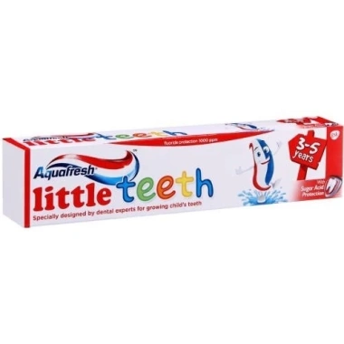 Bộ 3 kem Aquafresh Little Teeth cho trẻ 3-5 tuổi, hương vị thơm, bảo vệ răng sữa, giá 115.620 VND 3