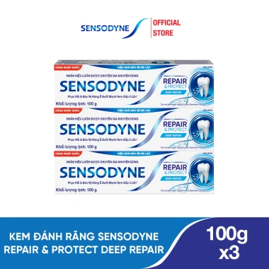 Bộ 3 Kem Sensodyne Repair & Protect Deep Repair 100g - Hannah Olala, chỉ 297.000 VND