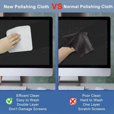 Bộ 3 khăn lau microfiber 2 mặt cao cấp cho iPhone, ống kính máy ảnh, đồng hồ - Giá 50.544 VND
